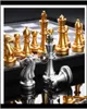 Bord fritidssportschackspel utomhus droppleverans 2021 Medieval International Set with Chessboard 32 Gold Sier Games Pieces 4117908