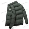 Erkek Ceketler Sonbahar Kış Bombacı Pamuk Ceket İş Ofis Alışveriş ve Dış Uzay Sıradan Erkekler Sıcak Pamuk Sonbahar Kış Paltosu T240124