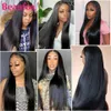 Spetsspärrar Beaufox 100% hår raka buntar malaysiska hårväv 1/3/4 buntar Natural/Jet Black Color Remy Hair ExtensionsL240124