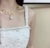 Długie diamentowe naszyjniki perłowe dla kobiety błyszcząca perłowa naszyjnik luksusowy designerski naszyjnik łańcuch biżuterii