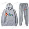 Survêtements pour hommes Nouveau 2 pièces Ensemble Lettre Symboles Imprimer Sweats à capuche + Pantalon Survêtement Hommes Femmes Sweat-shirt Streetwear Pull Sudaderas T240124