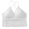 Camisoles tanques simples verão sem costas respirável náilon cor sólida sexy invisível colheita topos sutiã de renda feminino