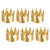 Table Cloth 6 Pcs Crown Napkin Ring Holders For Napkins Buckle Set Metal Valentines Day Rings Stainless Steel Holiday