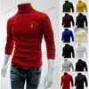 Men's Sweaters Spring Autumn Winter Cotton Cashmere High Elastic Fashion Long Sleeve Bottom Shirt Men's Casual Sports Turtleneck Quality Tops T240124