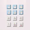 Teclados Teclados 4/6 / 9pcs Cute Cartoon Cat Keycaps PBT Dye Subbed Anime Gaming Key Caps para teclado mecânico Cherry Profile YQ240123