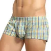 SEOBEAN 100% coton hommes boxeurs classique à carreaux Boxer Shorts hommes culotte de sous-vêtements maison Shorts sommeil salon pyjama Shorts 240117