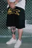 Erkek Şort Bol Kısa Pantolon Erkekler Y2K Harajuku Denim Şort Kadın Hip Hop Punk Sokak Giyim Yaz Amerikan Jorts Şort Sokak Giyim 2023 T240124