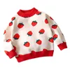 Middle and Small Children's Undercoat Girls Plus Fleece Thick Sweater Autumn and Winter New Children's Baby Fashion Design Knitwear