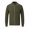 Mens Cashmere Örgü Hardigan Yarı Yüksek Yakalama Zipup Ceket Yün Sonbahar Kış Uygun Kalın Sweaters Erkek Ceket 240123