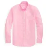 Nytt i högkvalitativa män brittiska Fred Baym Leaf Leisure 100%Oxford Cotton Classice Solid Shirts Långärmad mode eleganta skjortor Homme lyxdesigner märke kläder