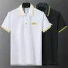 2024 Men's T-shirt New Pure Cotton Anti wrinkle Breathable Flip Collar T-shirt Business Fashion Leisure Embroidery High end POLO Top