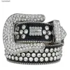 Män kvinnor BB Simon Belt Luxury Designer Belt Retro Needle Buckle Belt 20 Color Crystal Diamond 10a