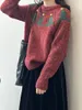 Maglioni da donna Atmosferica Morbido Ceroso Manica Lunga Maglione O-Collo Per Le Donne 2024 Primavera Inverno Pigro Coreano Vestiti Pullover