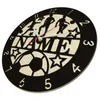 Relojes de pared Reloj personalizado con nombre de jugadores de fútbol, hecho de madera Natural, reloj personalizado para fanáticos del fútbol, decoración del hogar