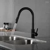 Wastafelkranen Zwart Keukenkraan Roestvrij Staal 304 Waterkraan Moderne Kichen Kranen Trek Sproeier Mixer