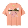 Mäns T-shirts Designer T-shirt sp5der Young Thug 555555 Trapstar Mens Womens Short Sleeve High Quality Bubble Print Spider Web Pattern Pink Sweatshirt Y2K TOP 75XS