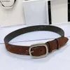 Premium lederen mode 3,5 cm breedtebelt voor mannen of vrouwelijke riemen met cadeaubon Kerstcadeau 10a