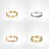 Liefde Schroef Merk Diamanten Ring Klassiek Modeontwerper Ontwerp Roestvrij stalen Sieraden Man Belofte Vrouwen Trouwringen Valentijnsdag cadeau