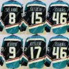 46 Maglia Trevor Zegras 15 Ryan Getzlaf 17 Ryan Kesler 8 Teemu Selanne 9 Paul Kariya 96 Charlie Conway Maglie da hockey Nero Arancione Viola