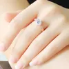 Bandringar Sex Claw Zircon Ring Classic Crystal Rose Gold Diamond Wedding Drop Delivery Otafj