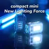 휴대용 미니 키 체인 라이트 듀얼 LED 코브 높은 밝은 손전등 소스 야외 캠핑 낚시 다기능 도구 토치 램프