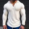 Herren Hoodies Frühling Männer Mit Kapuze Tops Einfarbig Plaid Lose Lange Hülse Taste Sweatshirts Herbst Pullover Männlich Streetwear Outdoor