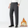 Men's Pants Business Casual Suit Men Graphene Self-heating Outdoor Winter Padded Warm Knee Windproof Lambswool Plus Size 6xl