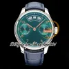 AZF AZ503507 Pisa Orologio cronografo da uomo con calendario annuale con riserva di carica, quadrante automatico nero/arancione, indici argentati, cinturino in pelle