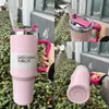 With 1:1 Logo Pink Flamingo 40oz Quencher H2.0 Coffee Mugs Cups outdoor Watermelon Moonshine travel Car cup Stainless Steel Tumblers with Silicone handle 0128