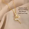 Pendant Necklaces Sweet Elegant Ballerina Girl Crystal Zircon Pendant Necklaces For Women Korean Fashion Ladies Sexy Stainless Steel Jewelry Gift YQ240124