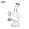 Mini Bubbler Bong Dab Rig 6'' Portable Oil Rig Thick Glass Water Bong with 14mm Bowl Accessory Milk Blue Black Milk Pink