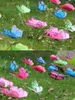 Çift katmanlı simülasyon kelebek kutbu açık bahçe dekorasyon partisi düzeni 3D Üç boyutlu çiçek vazo ve saksı bitki kelebek eklentisi p242