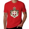 Polos pour hommes Ordre Souverain Militaire de Malte Armoiries sur T-Shirt en Velours Rouge T-Shirts Graphiques Poids Lourd pour Hommes