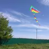 Drake tillbehör Ny Long Tail Rainbow Kite utomhus drakar Flying Toys Kite för barn barn M89C