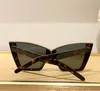 Cat Eye Zonnebril Goud Havana/Groene Lenzen 570 Dames Bril Sonnenbrille Shades Sunnies Gafas de sol UV400 Brillen met Doos