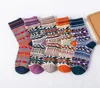 5 par Ny vinter varm mjuk högkvalitativ Men039 -strumpor Vintage Wool Socks Christmas Casual Colorful Women9502788