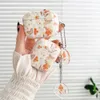Cell Phone Cases Retro Pattern Case for AirPods Pro with Keyring Earphone Protective Cover for Apple Airpods 2/3 AirPod Headset Case Floral funda