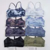 E stampa tie-dye europea americana Abbigliamento da yoga Reggiseno a Y spazzolato su entrambi i lati Cinturino sottile Bretelle posteriori di bellezza Intimo sportivo attillato da donna Wo Hig