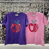 Womens T Shirt Designer Apple Letter Print T-shirt Fashion Casual Summer Round Neck Short Sleeved Tops Tee SML Di_girl Di_girl