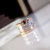 Paris Französisch Mode Luxus klassische Marke Schmuck Paar Moissanit Ring für Frauen 925 Sterling Silber 18 Karat Gold Beehive Mossen Diamantring Valentinstag Geschenk S8TD