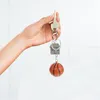 Keychains Basketball Keychain Creative Key Rings Bag Hanging Ornament Ball Game Fan Souvenir (Basketball slät yta)