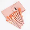 Makeup szczotki 8pcs/Set Soft Hair Mini Pędzel Zestaw Przenośny cień do powiek Blusher Pełny zestaw narzędzi kosmetycznych Zestaw