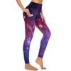 Damen Leggings Galaxy Sky Print Sexy Bunte Milchstraße Yogahose mit hoher Taille Kawaii Stretch Leggins Lady Workout Gym Sportstrumpfhose