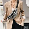 Sacs de taille imprimé léopard pour femmes, sac de taille pratique, sac de poitrine à la mode, sacoche à Point léopard avec poches
