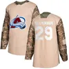 Colorado Çığ Camo Veterans Günü Uygulama Formaları 29 Nathan Kinnon 8 Cale Makar 92 Landeskog Özel Numarası Herhangi bir İsim Hokey Jersey