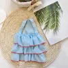 Dog Apparel Summer Dresses Fashion Layered Princess Dress Costume Solid Color Cute Clothes For Small Dogs