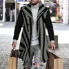 Designer Trench Coat European och American Luxury Plaid Style Fashion Loose Men's Mid-Längd Overrock