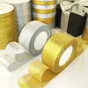 22 meter roll guld silver glitter band bröllop dekoration diy organisk lök band båge julklapp 240124