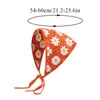 Sjaals ! Zoete Paddestoel Aardbei Gehaakte Holle Driehoek Hoofdband Hoofddoek Met Touw Franse Strand Bandana Haaraccessoires