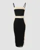 Casual Dresses Sling Women Dress Sexig ärmlös Slim Fit Splice Sequin Mid Length Tight High midjan Mantel Vestidos Ladies 2024